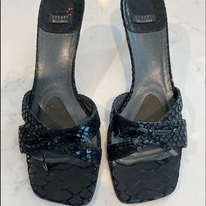 Stuart Weitzman Black Nappa heel Sz 7.5